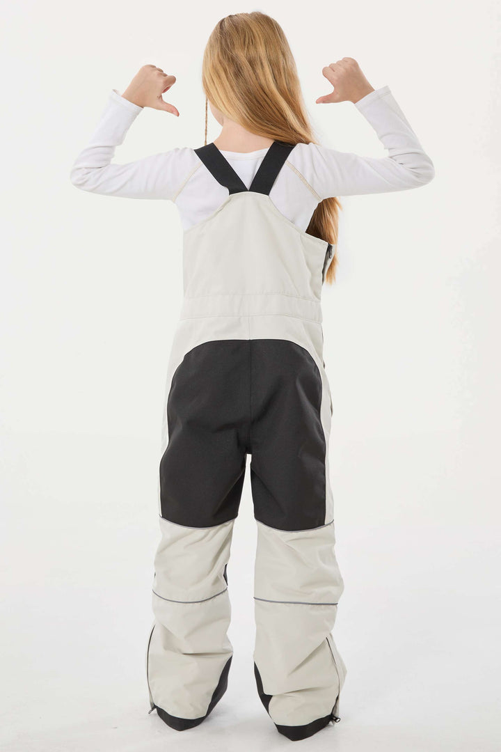 Lavendelfarbene reflektierende, strapazierfähige Arbeitskleidungs-Schneelatzhose für Mädchen 