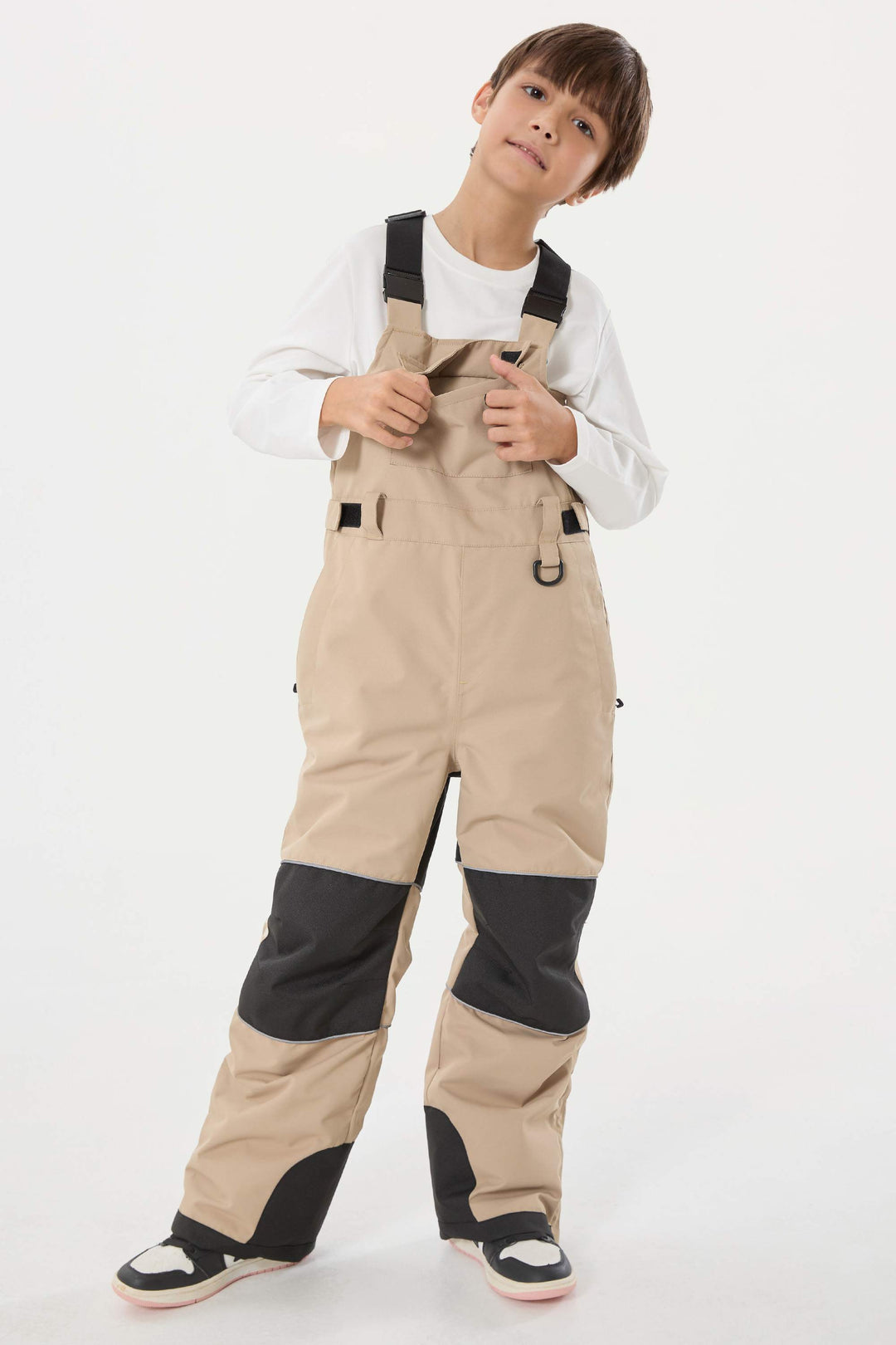 Lila Batik-Schneelatzhose für Jungen, reflektierend, strapazierfähig