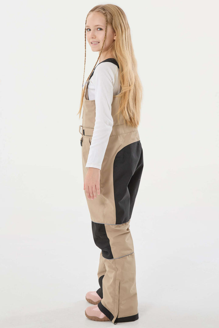 Lavendelfarbene reflektierende, strapazierfähige Arbeitskleidungs-Schneelatzhose für Mädchen 