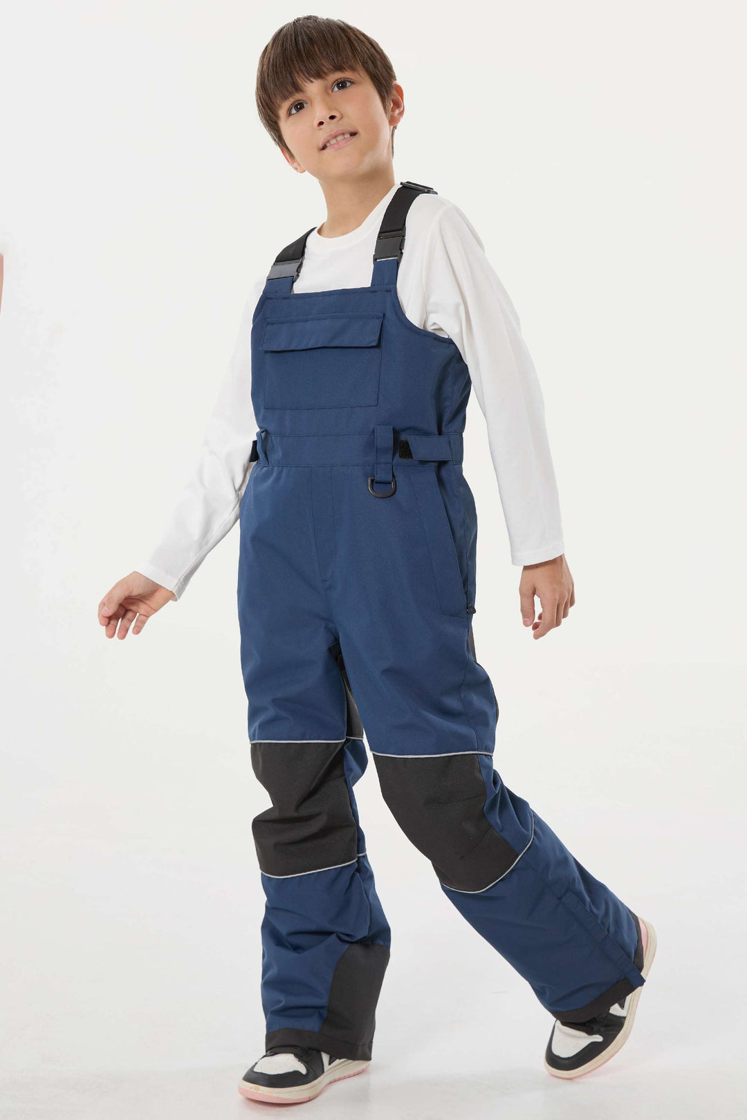 Lila Batik-Schneelatzhose für Jungen, reflektierend, strapazierfähig