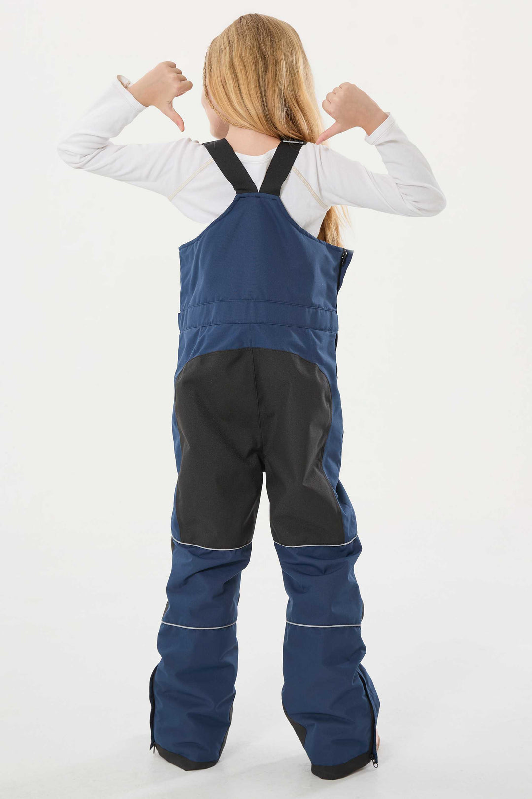 Lavendelfarbene reflektierende, strapazierfähige Arbeitskleidungs-Schneelatzhose für Mädchen 