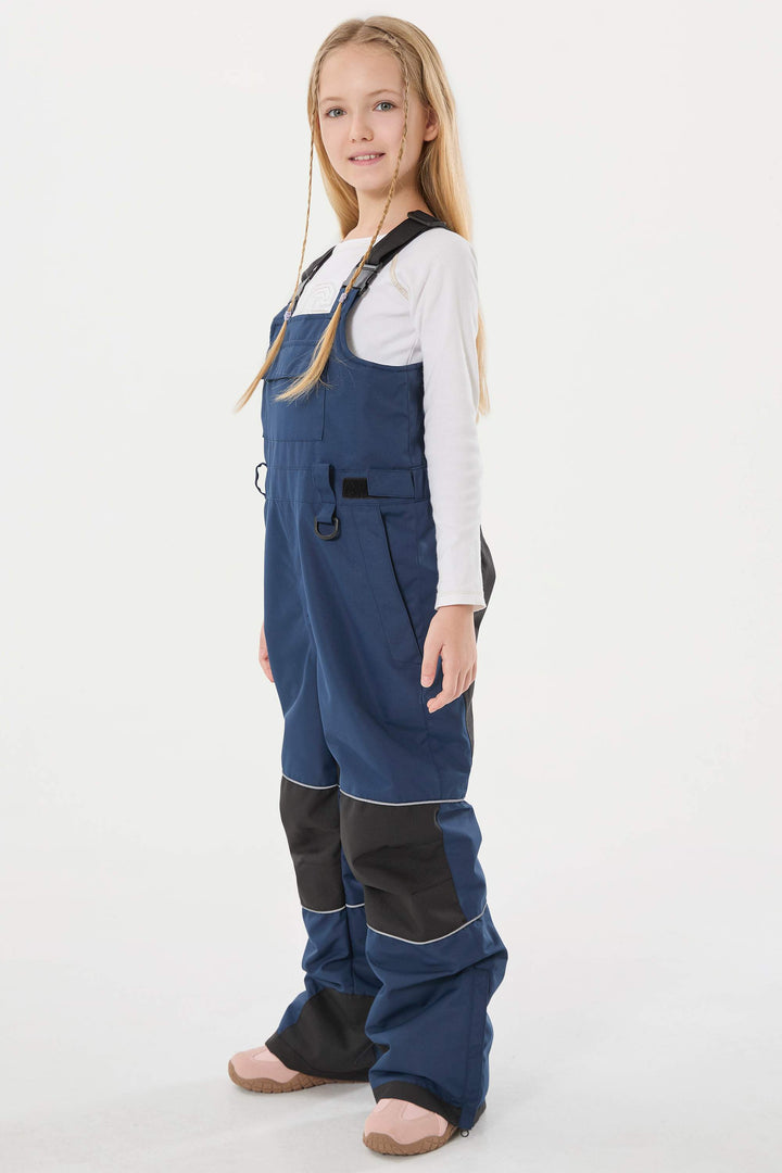 Lavendelfarbene reflektierende, strapazierfähige Arbeitskleidungs-Schneelatzhose für Mädchen 