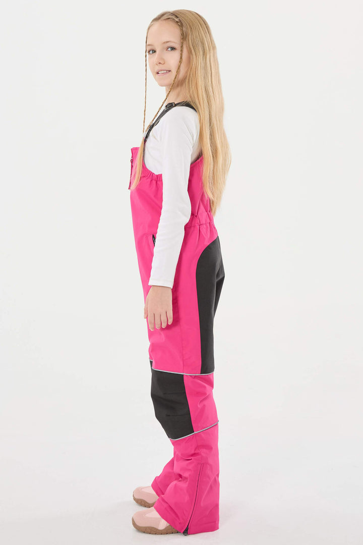 Lavendelfarbene reflektierende, strapazierfähige Arbeitskleidungs-Schneelatzhose für Mädchen 