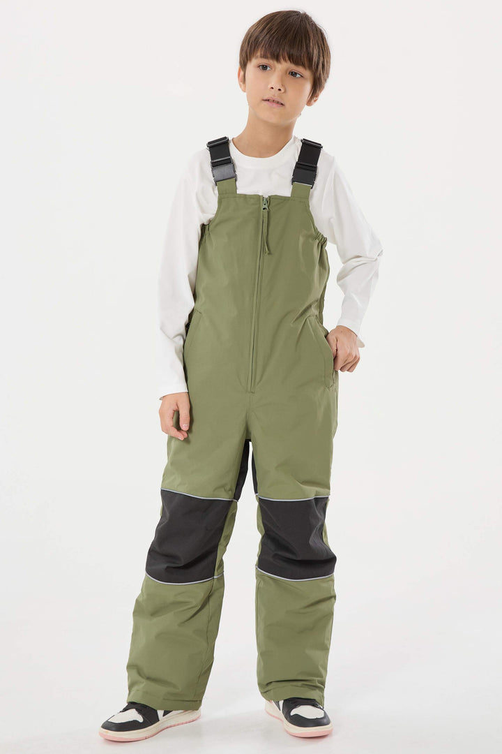 Wasserdichte, reflektierende und strapazierfähige Schneelatzhose für Jungen in Off-White 