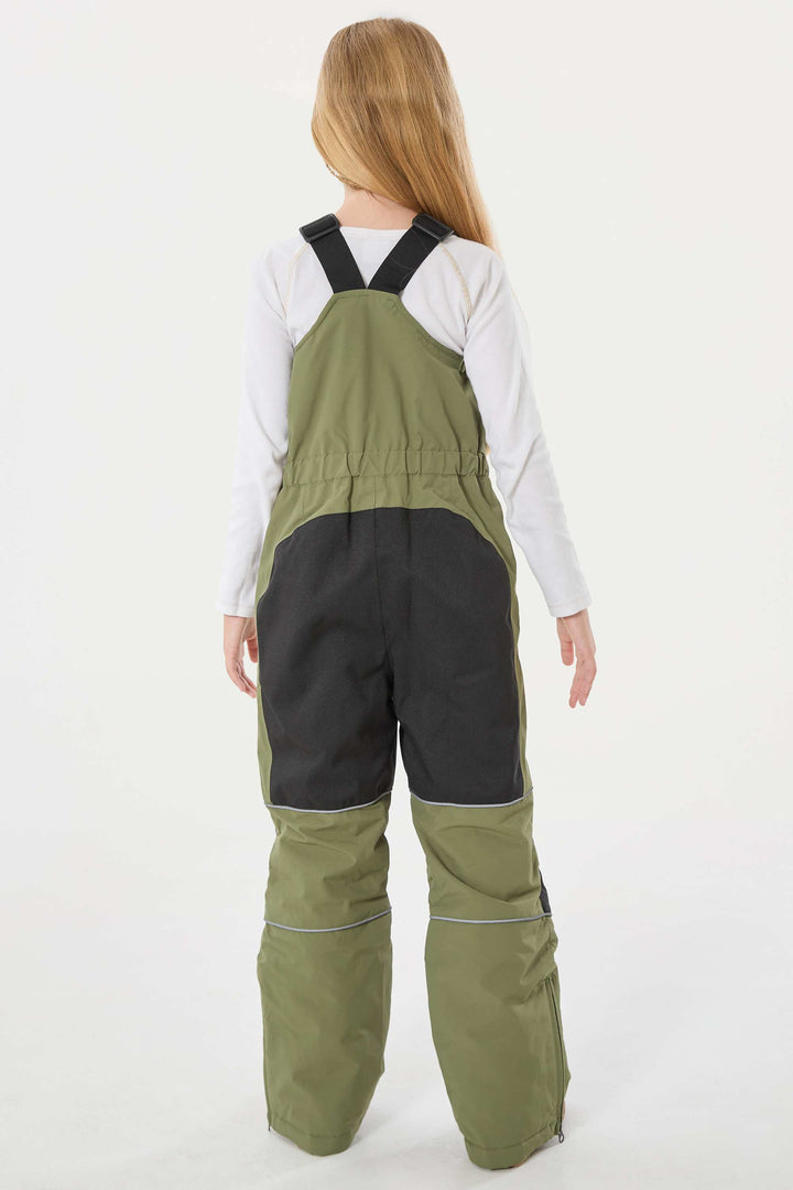 Wasserdichte, reflektierende und strapazierfähige Schneelatzhose für Mädchen in Off-White 