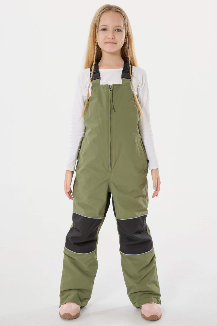 Wasserdichte, reflektierende und strapazierfähige Schneelatzhose für Mädchen in Off-White 