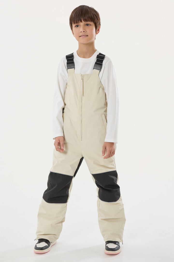Wasserdichte, reflektierende und strapazierfähige Schneelatzhose für Jungen in Off-White 
