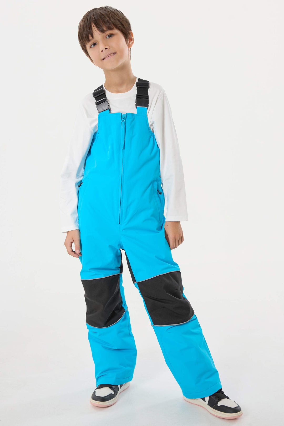 Wasserdichte, reflektierende und strapazierfähige Schneelatzhose für Jungen in Off-White 