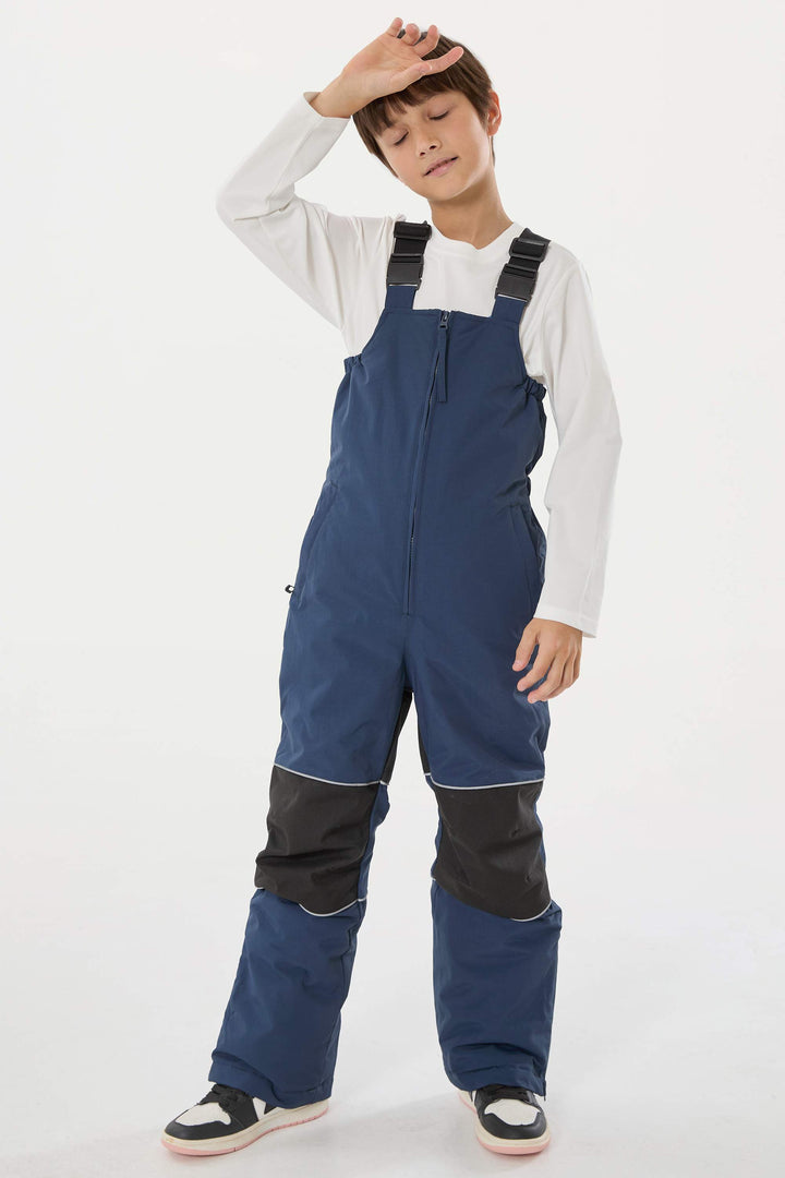 Wasserdichte, reflektierende und strapazierfähige Schneelatzhose für Jungen in Off-White 