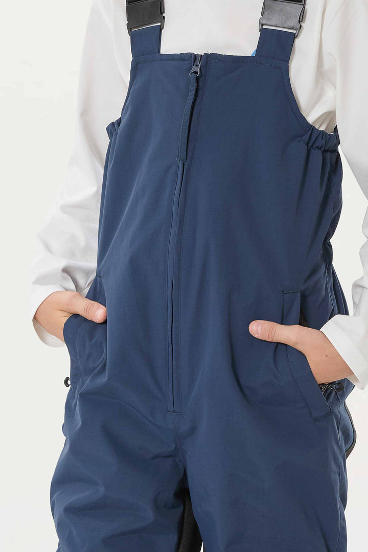 Wasserdichte, reflektierende und strapazierfähige Schneelatzhose für Jungen in Off-White 