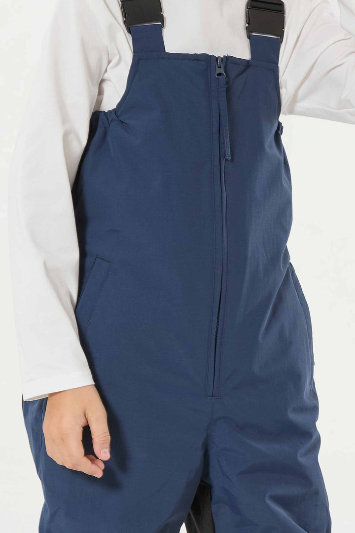 Wasserdichte, reflektierende und strapazierfähige Schneelatzhose für Jungen in Off-White 