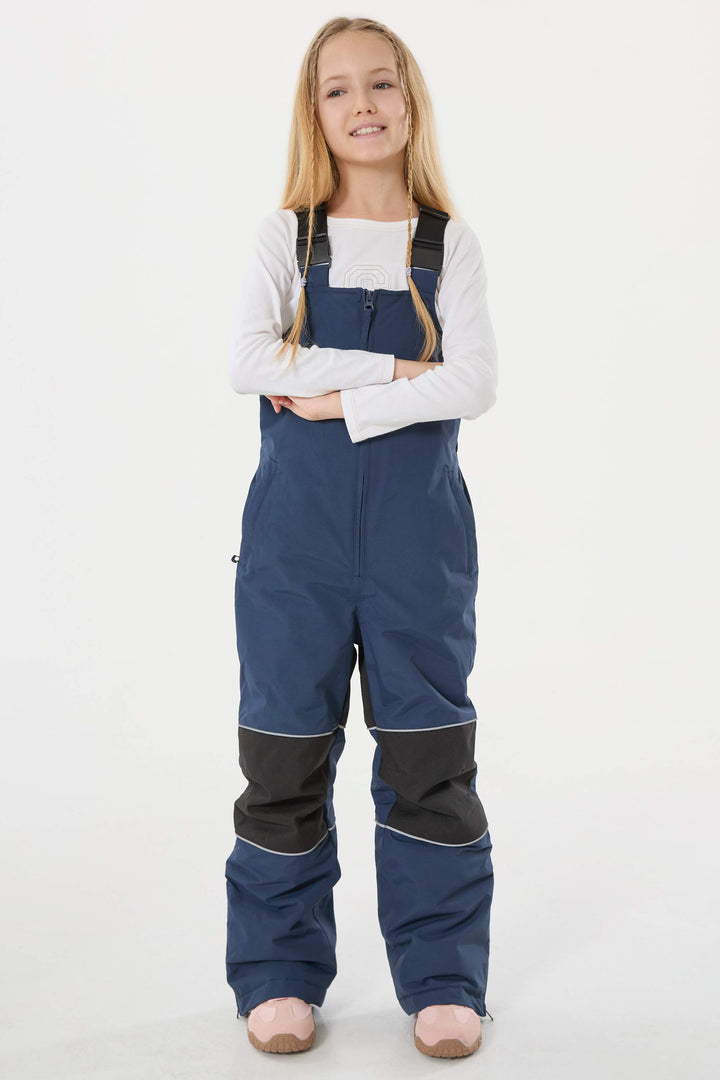 Wasserdichte, reflektierende und strapazierfähige Schneelatzhose für Mädchen in Off-White 