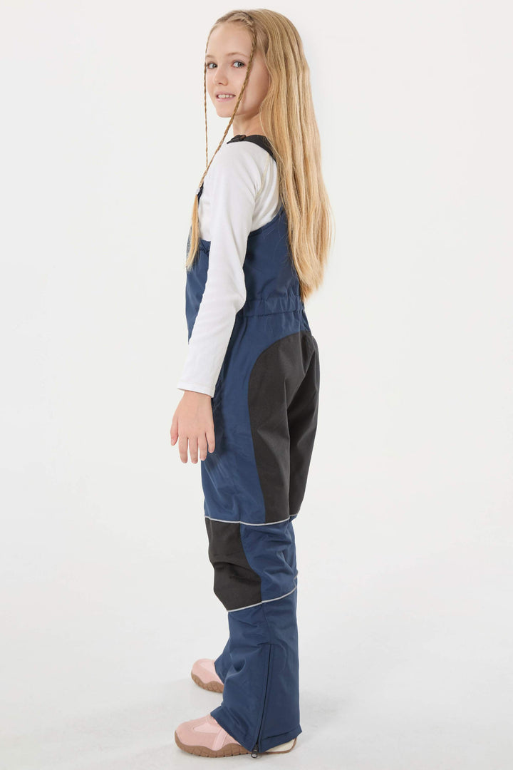 Wasserdichte, reflektierende und strapazierfähige Schneelatzhose für Mädchen in Off-White 