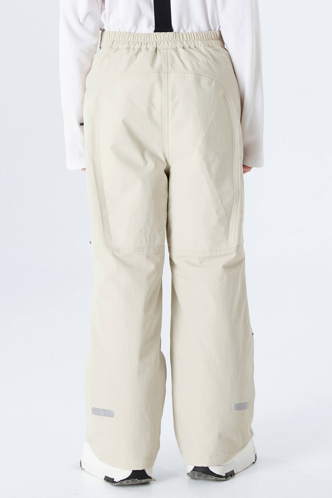 Boys' Off White Reflective Piping Insulated Snow Pants