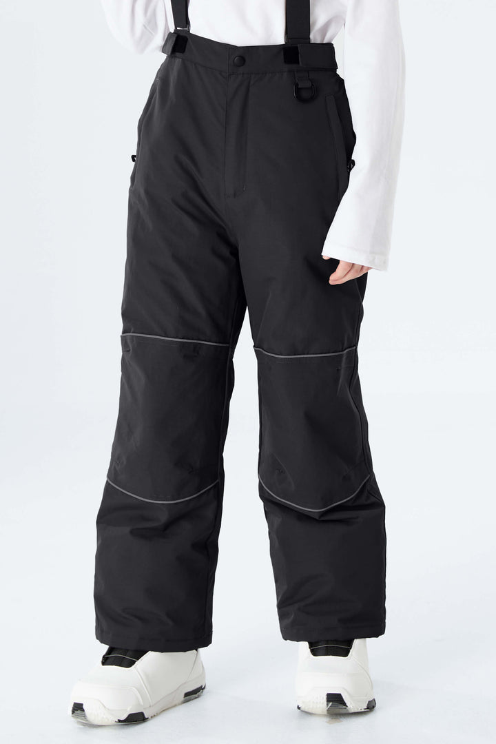 Boys' Off White Reflective Piping Insulated Snow Pants
