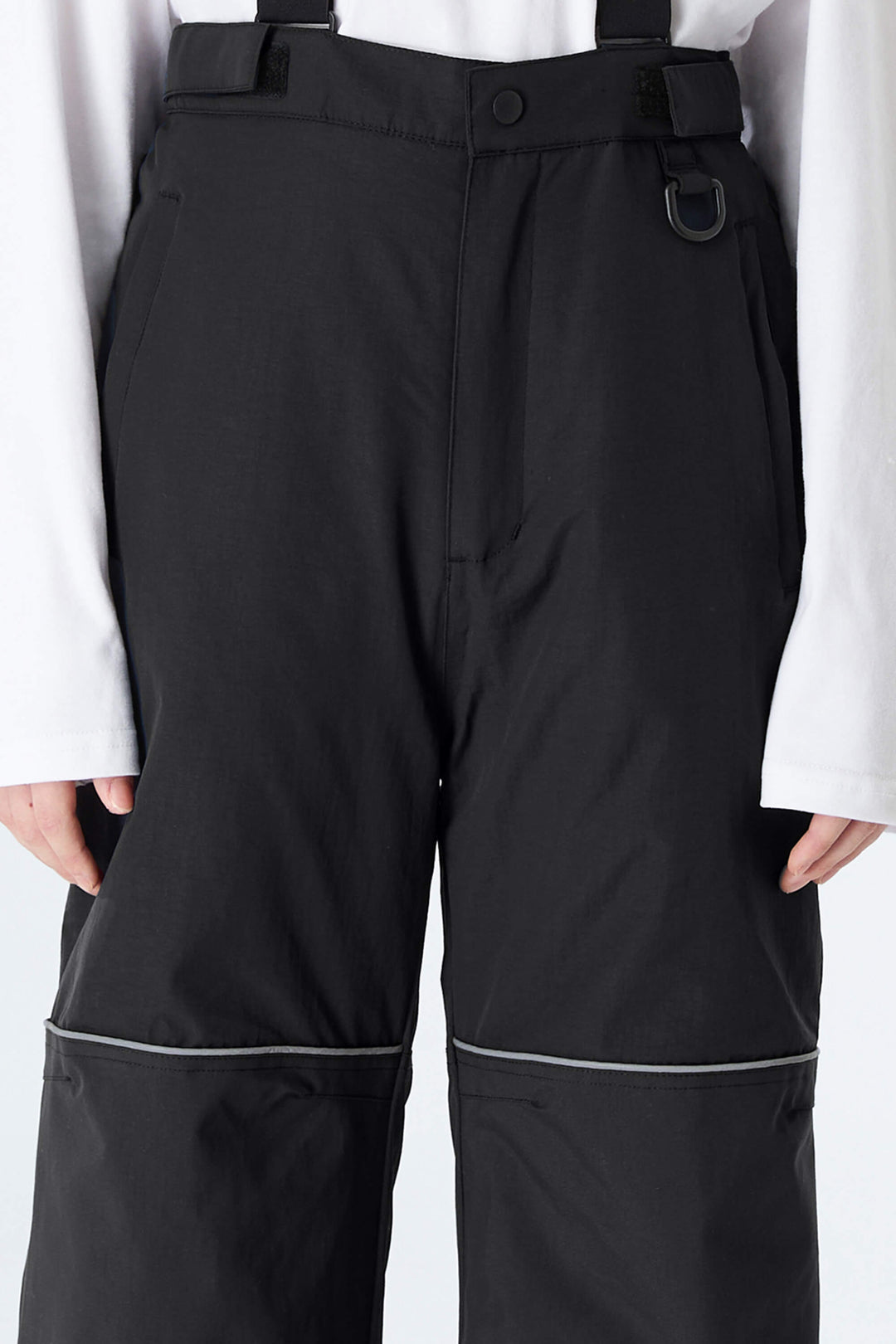 Boys' Off White Reflective Piping Insulated Snow Pants