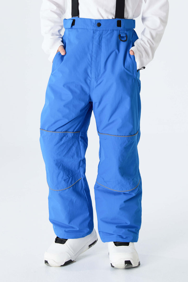 Boys' Off White Reflective Piping Insulated Snow Pants