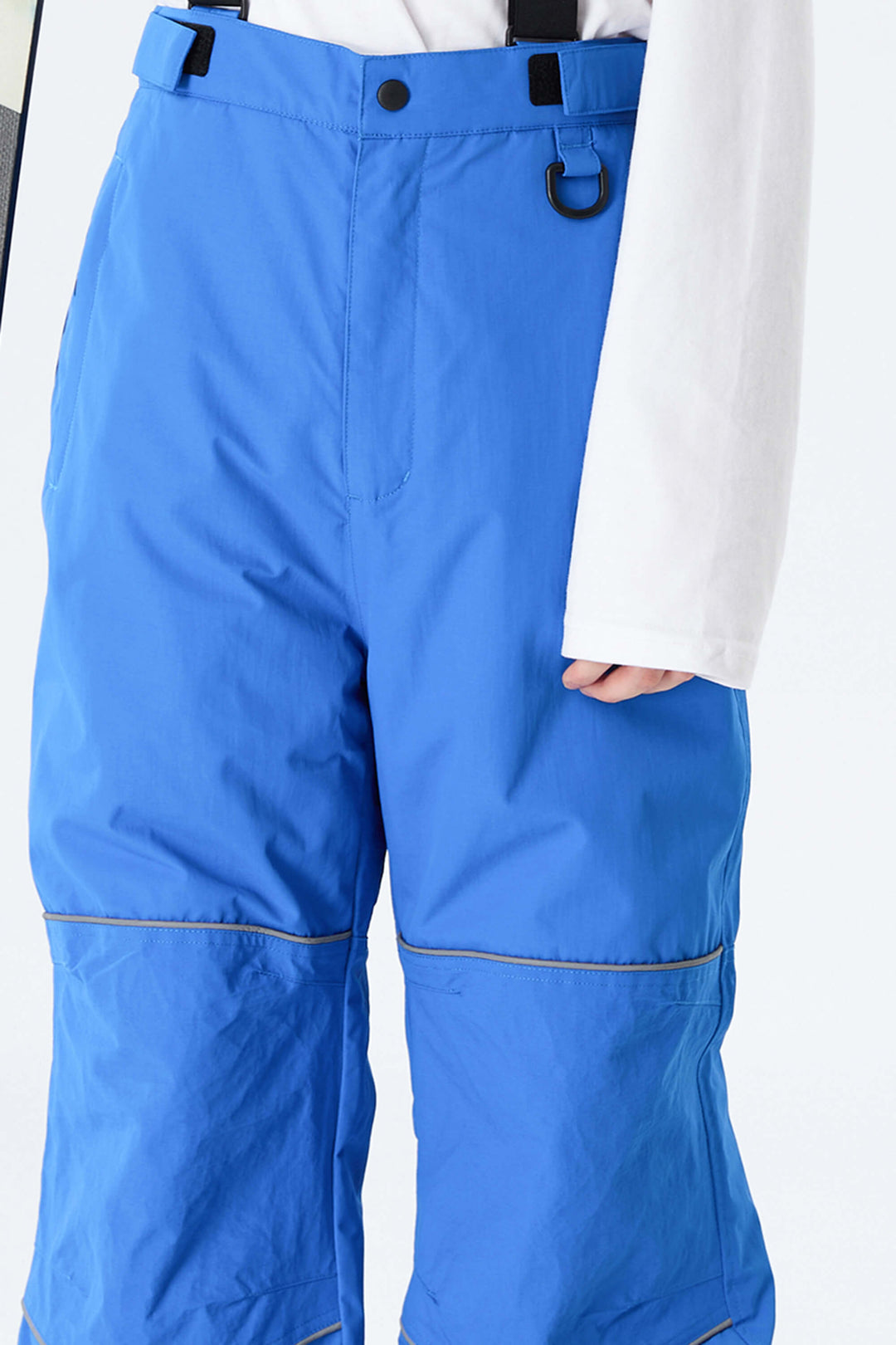 Boys' Off White Reflective Piping Insulated Snow Pants