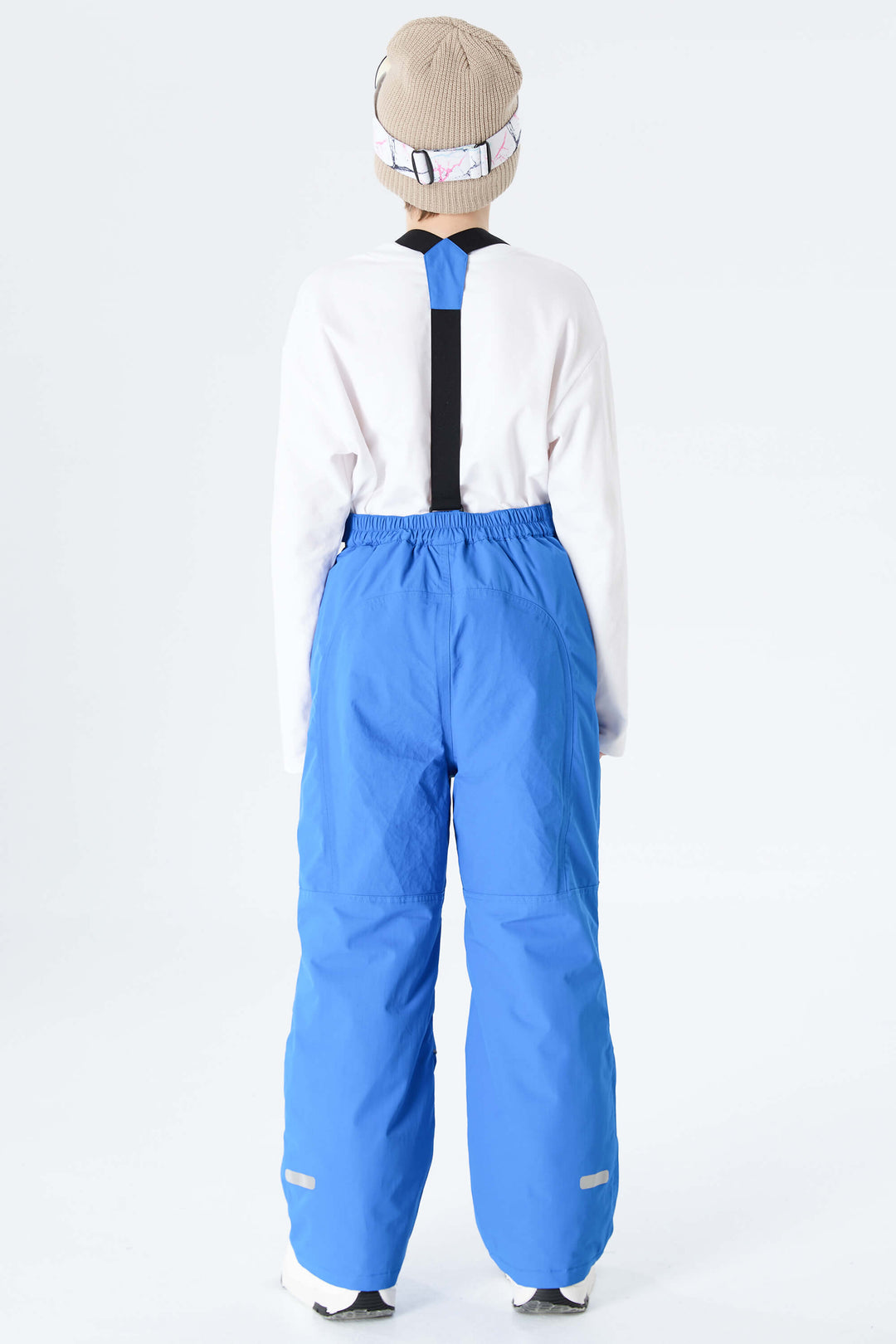 Boys' Off White Reflective Piping Insulated Snow Pants