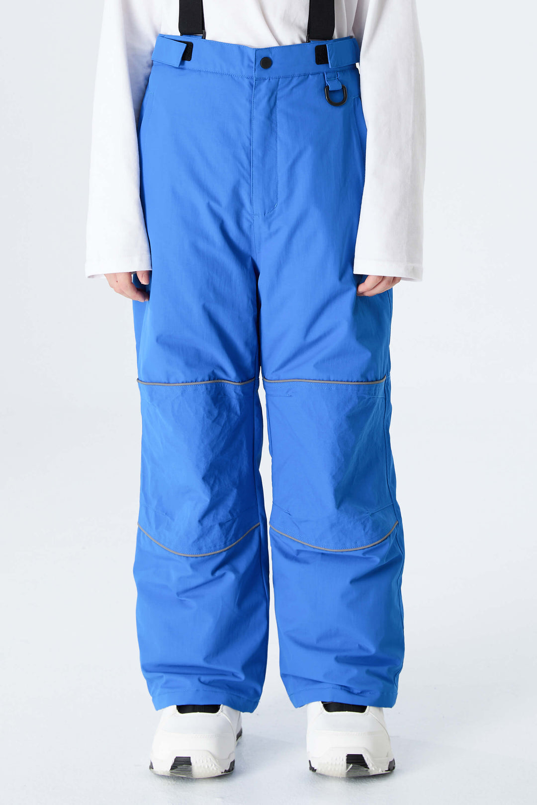 Boys' Off White Reflective Piping Insulated Snow Pants