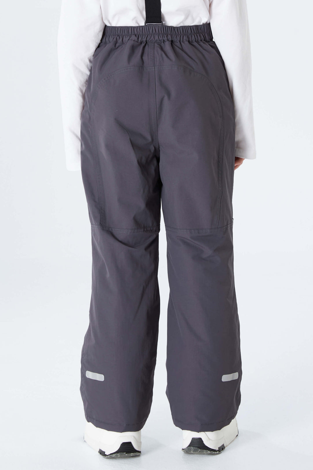 Boys' Off White Reflective Piping Insulated Snow Pants