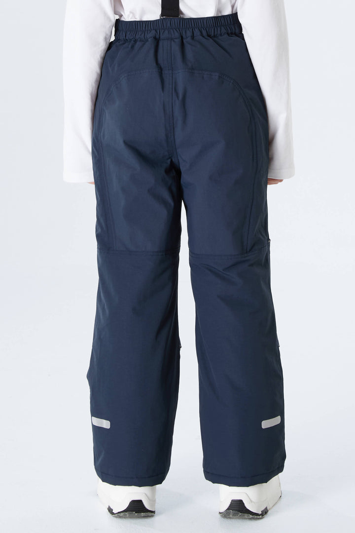 Boys' Off White Reflective Piping Insulated Snow Pants