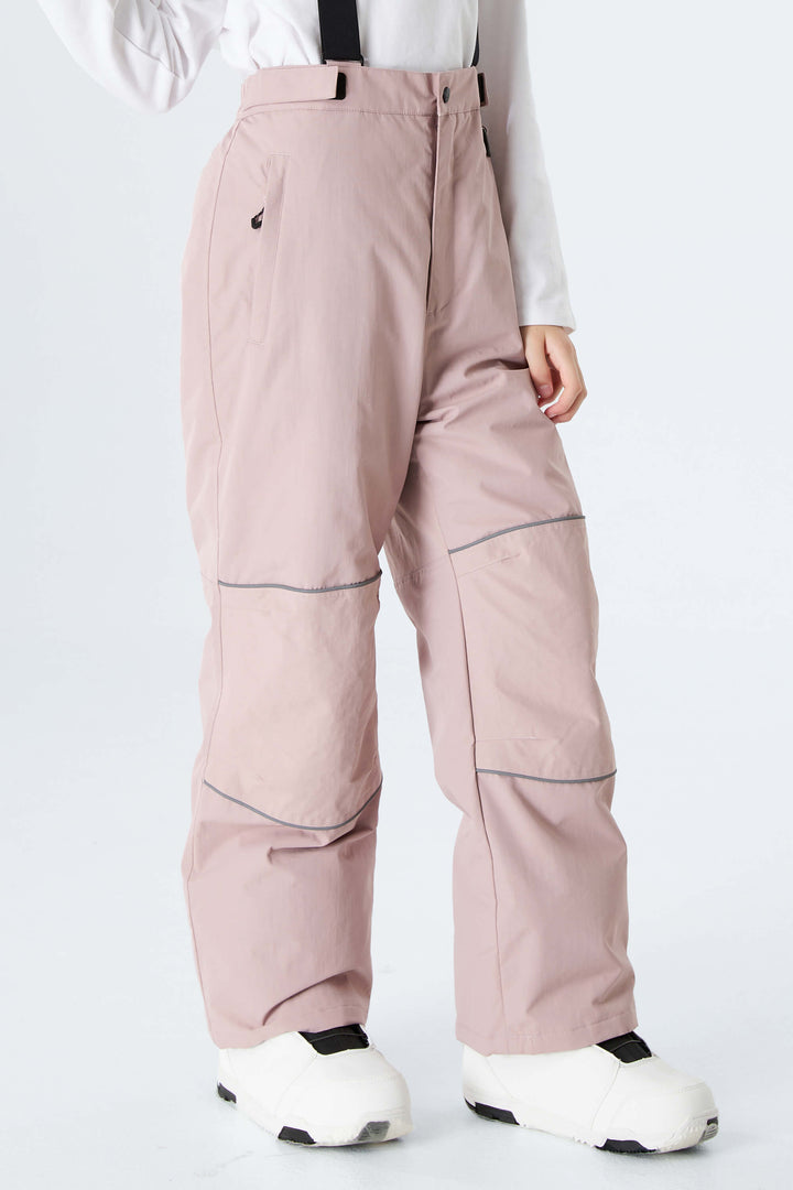 Girls' Bright Blue Reflective Piping Insulated Snow Pants