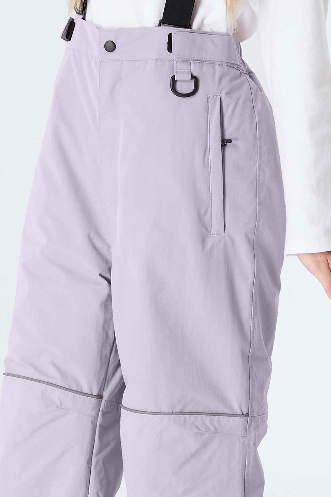 Girls' Lavender Reflective Piping Insulated Snow Pants