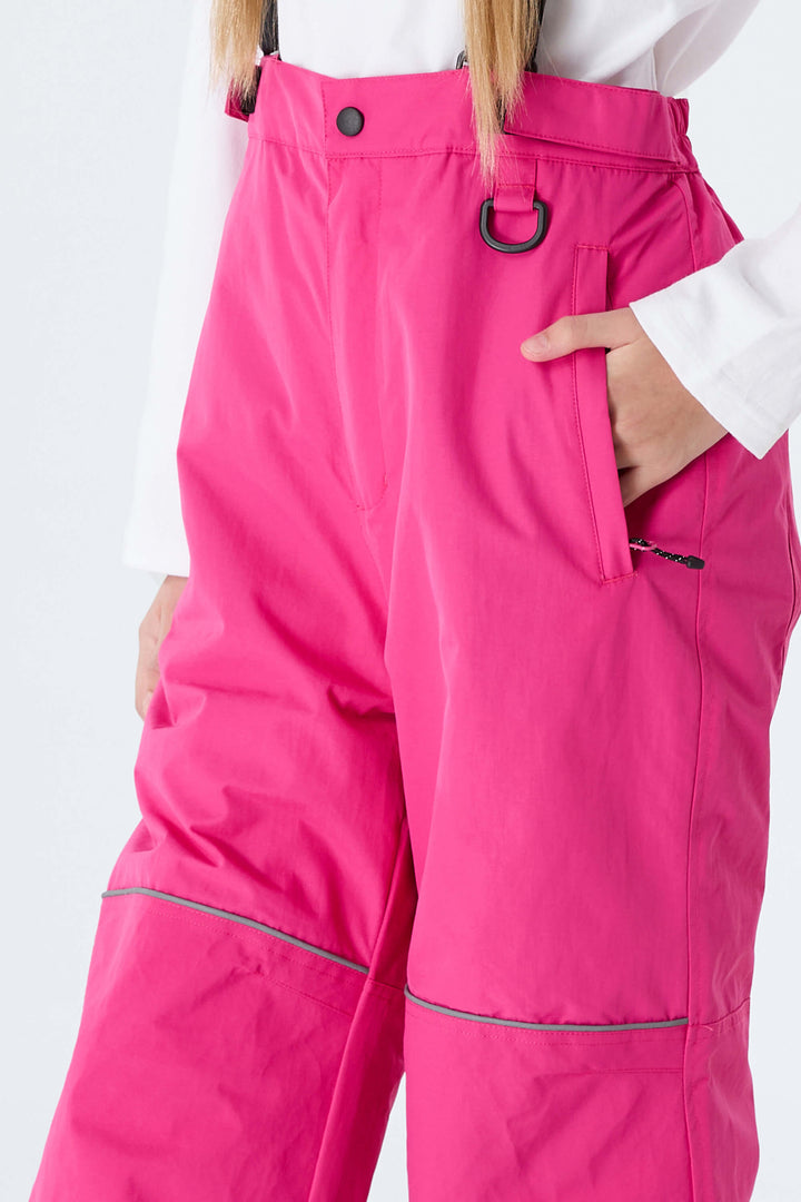Girls' Rose Reflective Piping Insulated Snow Pants