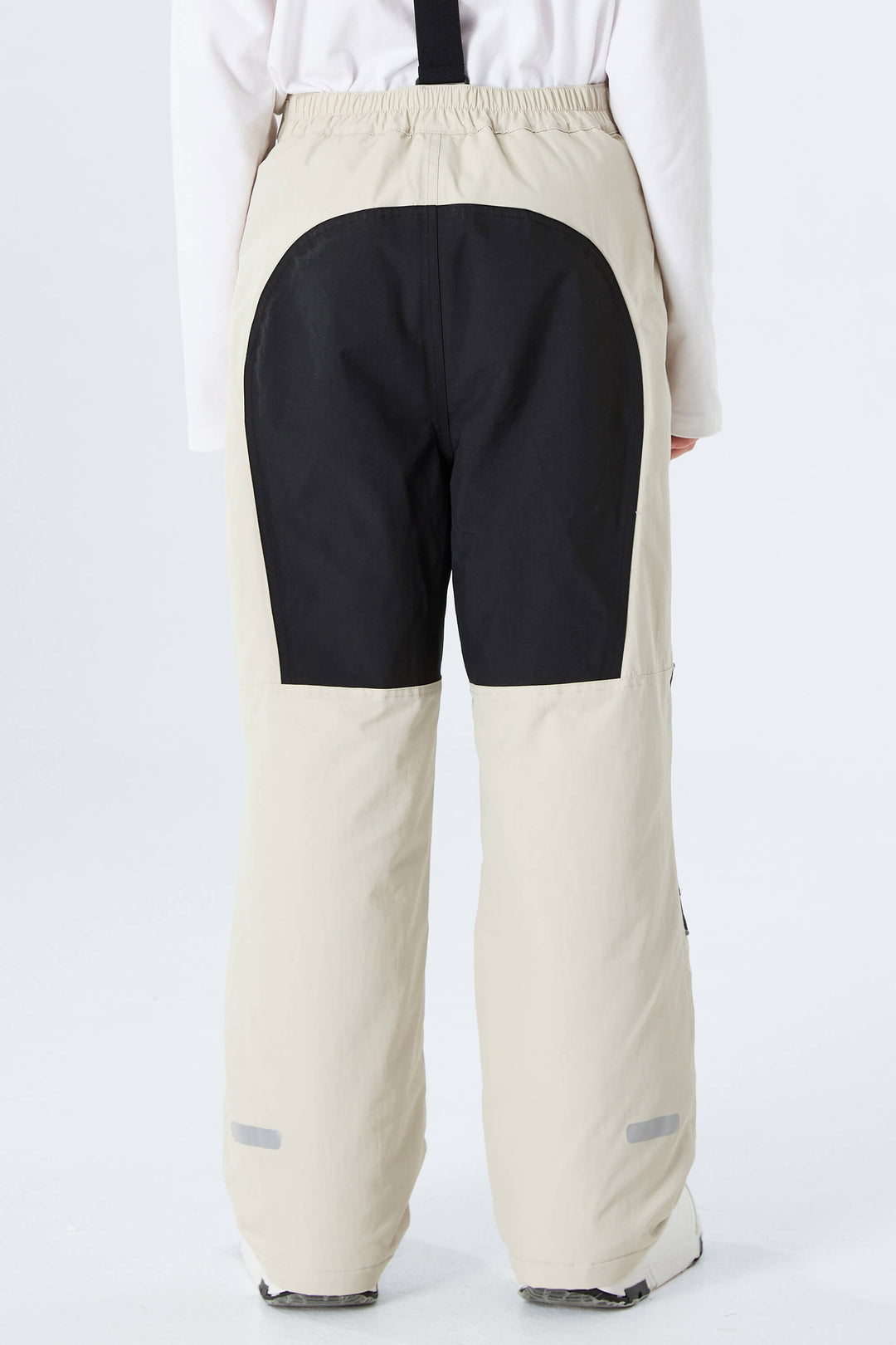Boys' Off White Color-Block Reflective Insulated Snow Pants