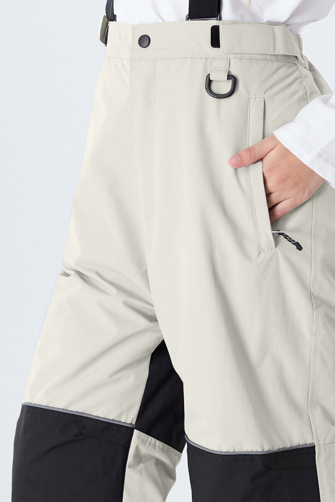 Girls' Lavender Color-Block Reflective Insulated Snow Pants