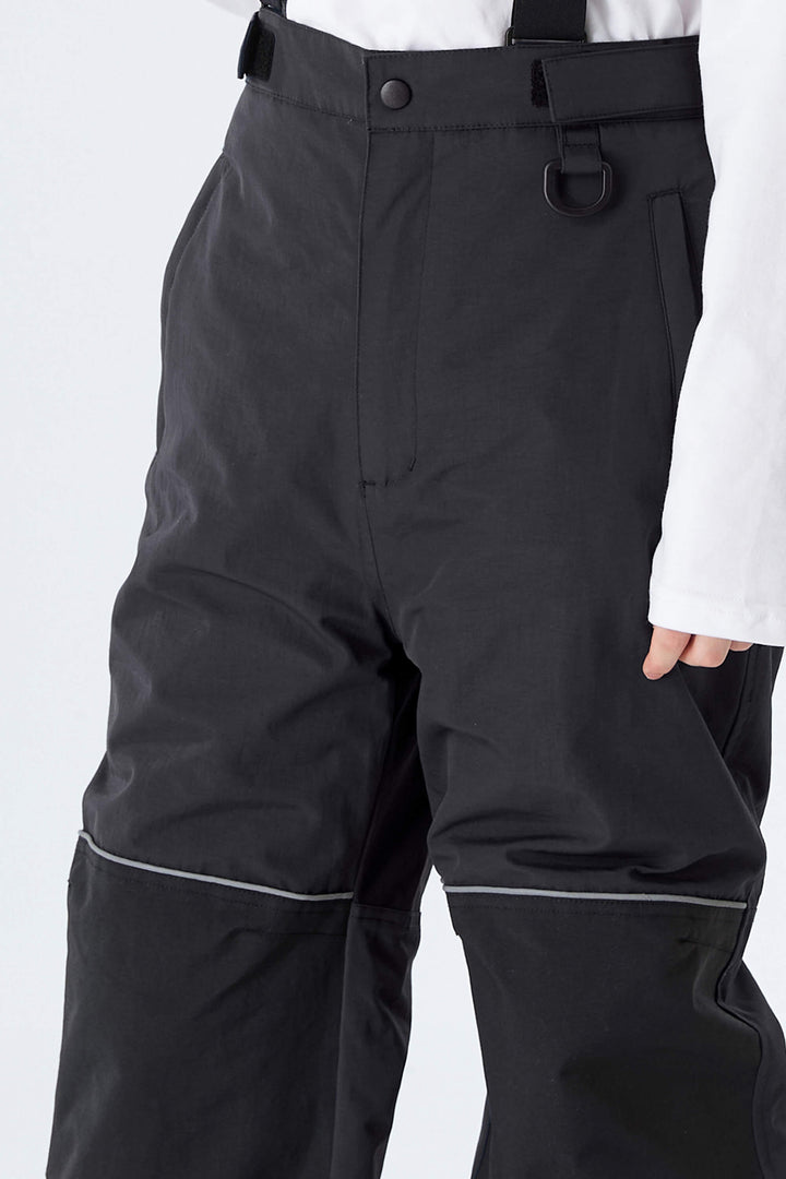 Boys' Black Reflective Insulated Snow Pants