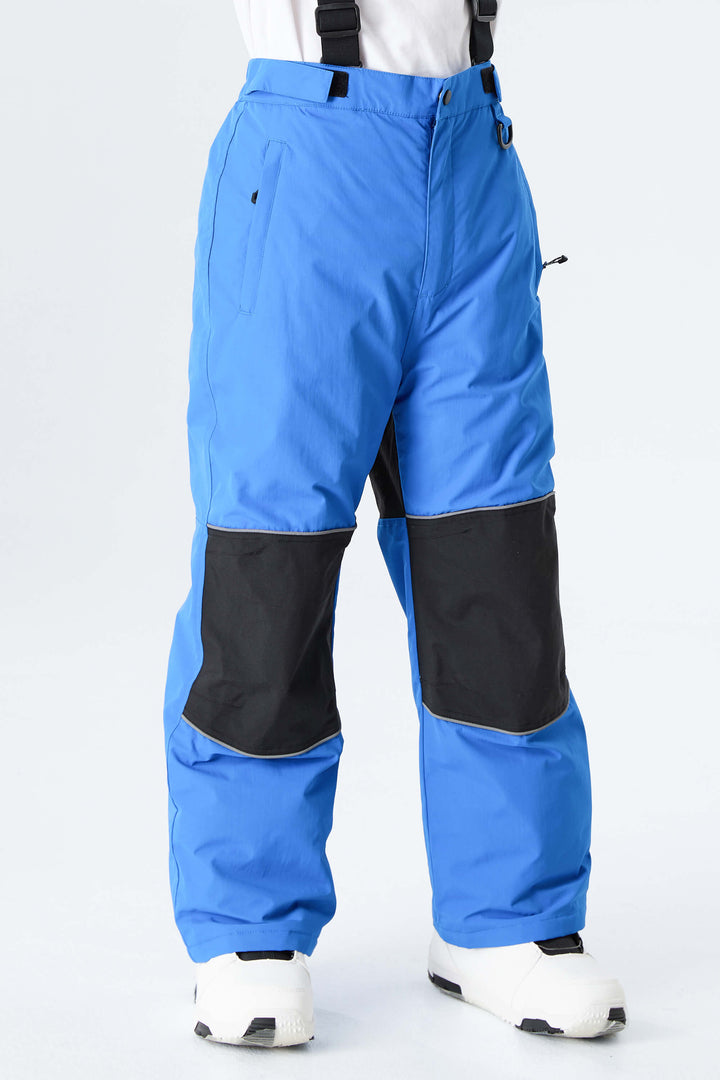 Boys' Gray Color-Block Reflective Insulated Snow Pants