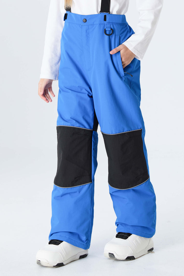 Girls' Black Reflective Insulated Snow Pants