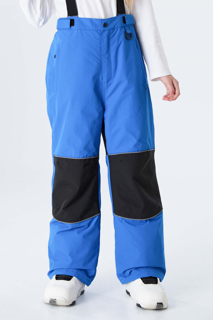 Girls' Black Reflective Insulated Snow Pants
