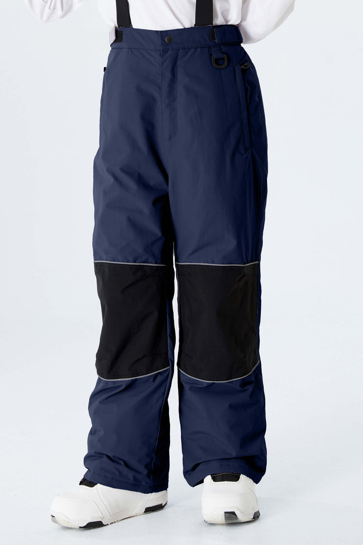 Girls' Black Reflective Insulated Snow Pants