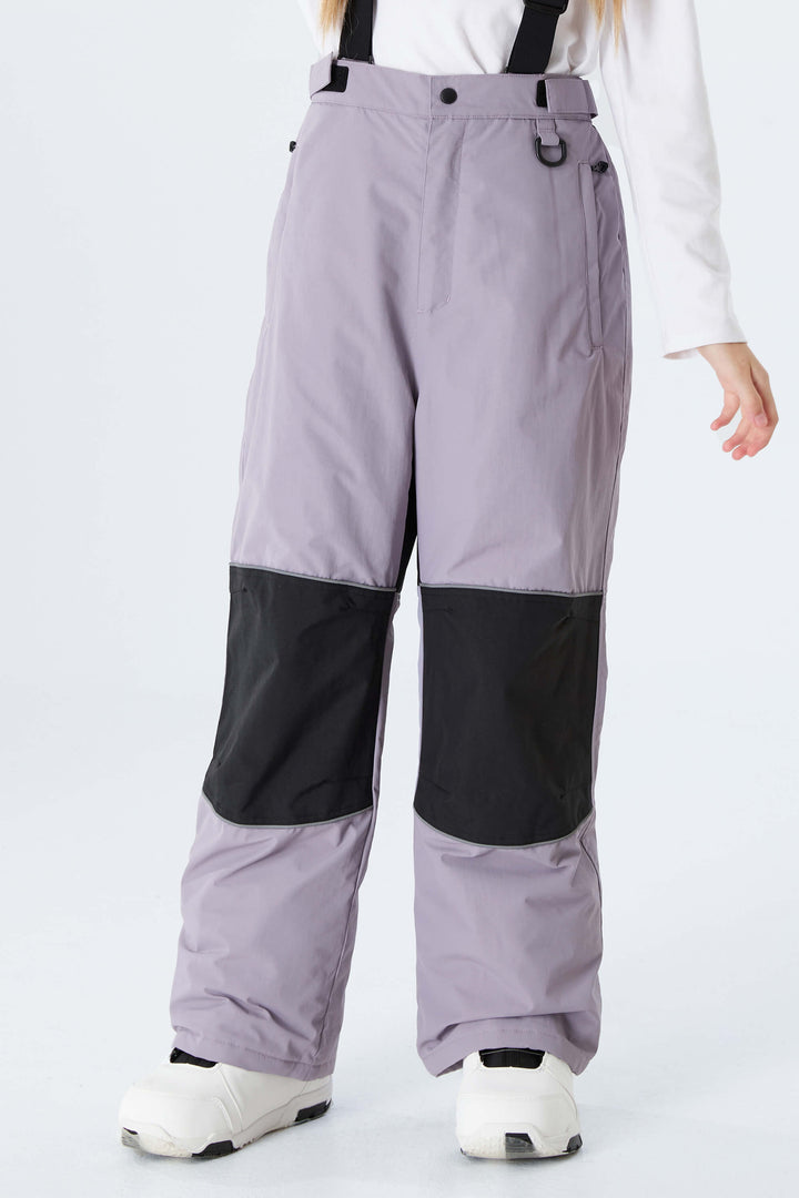 Girls' Black Reflective Insulated Snow Pants