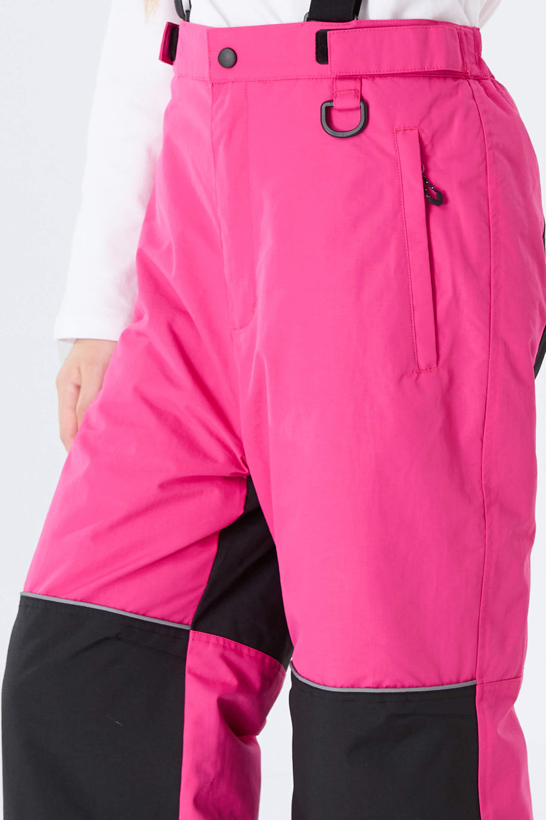Girls' Rose Color-Block Reflective Insulated Snow Pants