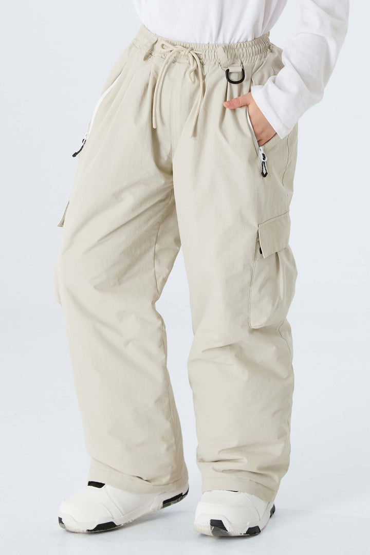 Boys' Navy Blue Utility Baggy Insulated Snow Pants