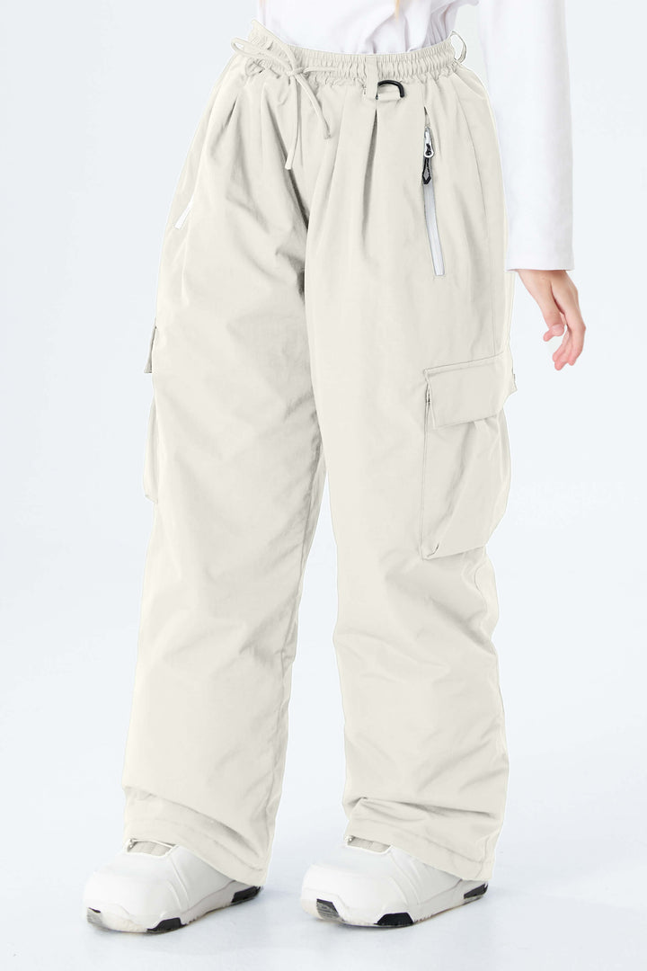 Girls' Lavender Utility Baggy Insulated Snow Pants