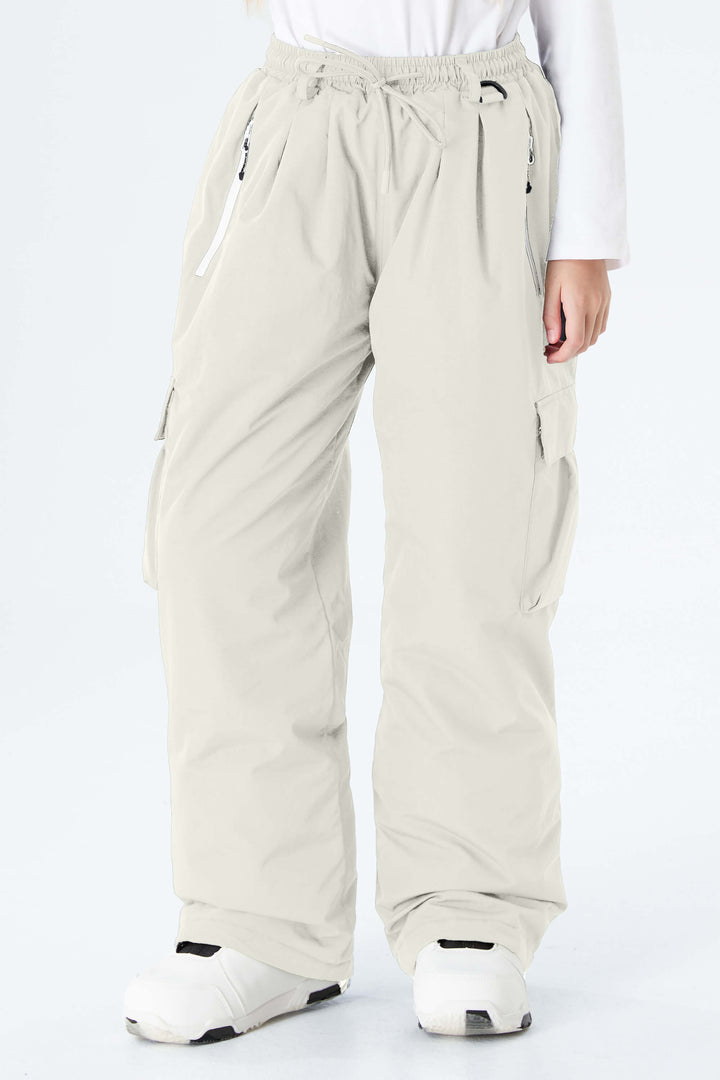 Girls' Lavender Utility Baggy Insulated Snow Pants