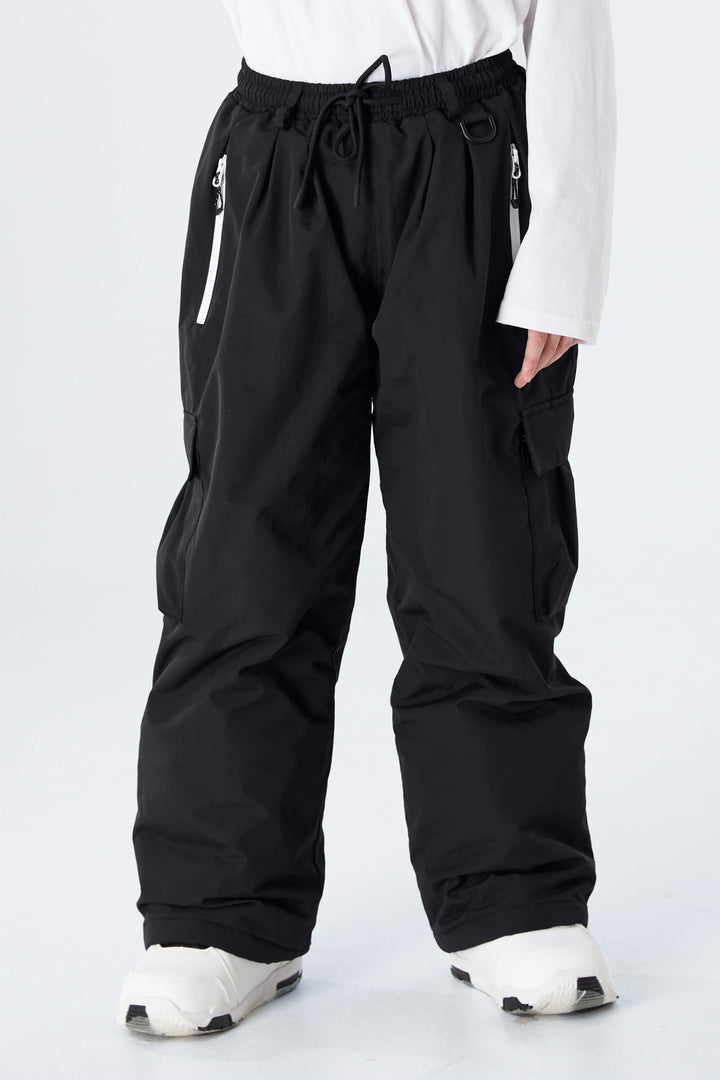 Boys' Navy Blue Utility Baggy Insulated Snow Pants