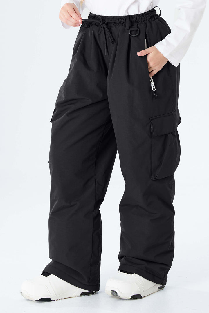 Girls' Lavender Utility Baggy Insulated Snow Pants