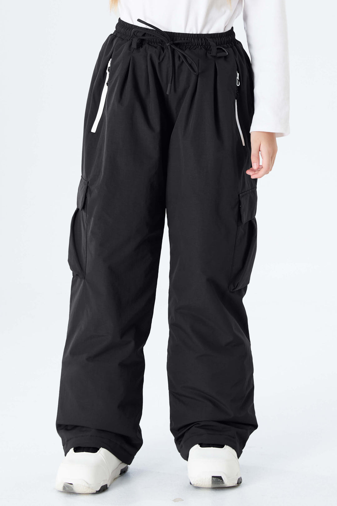 Girls' Lavender Utility Baggy Insulated Snow Pants