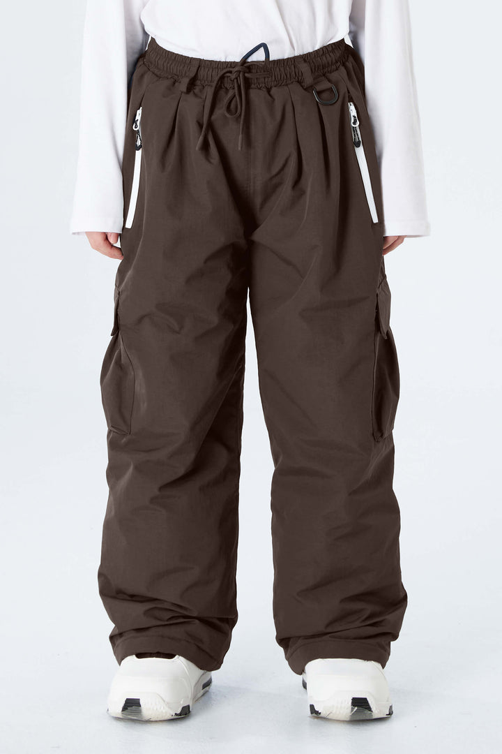 Boys' Navy Blue Utility Baggy Insulated Snow Pants