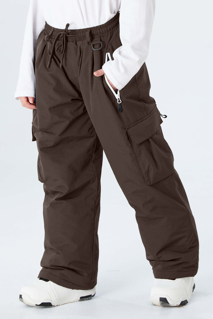 Boys' Navy Blue Utility Baggy Insulated Snow Pants