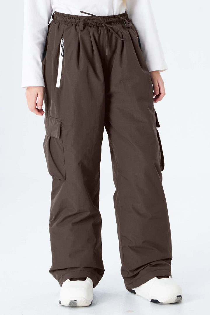 Girls' Lavender Utility Baggy Insulated Snow Pants