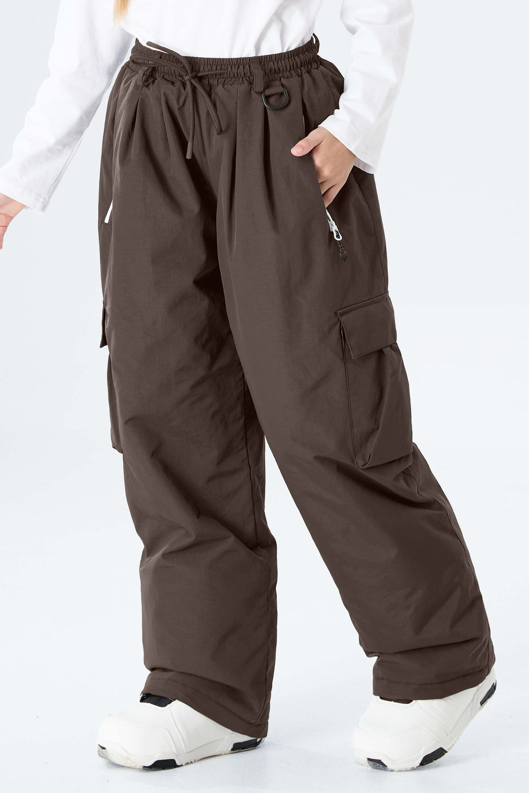 Girls' Lavender Utility Baggy Insulated Snow Pants