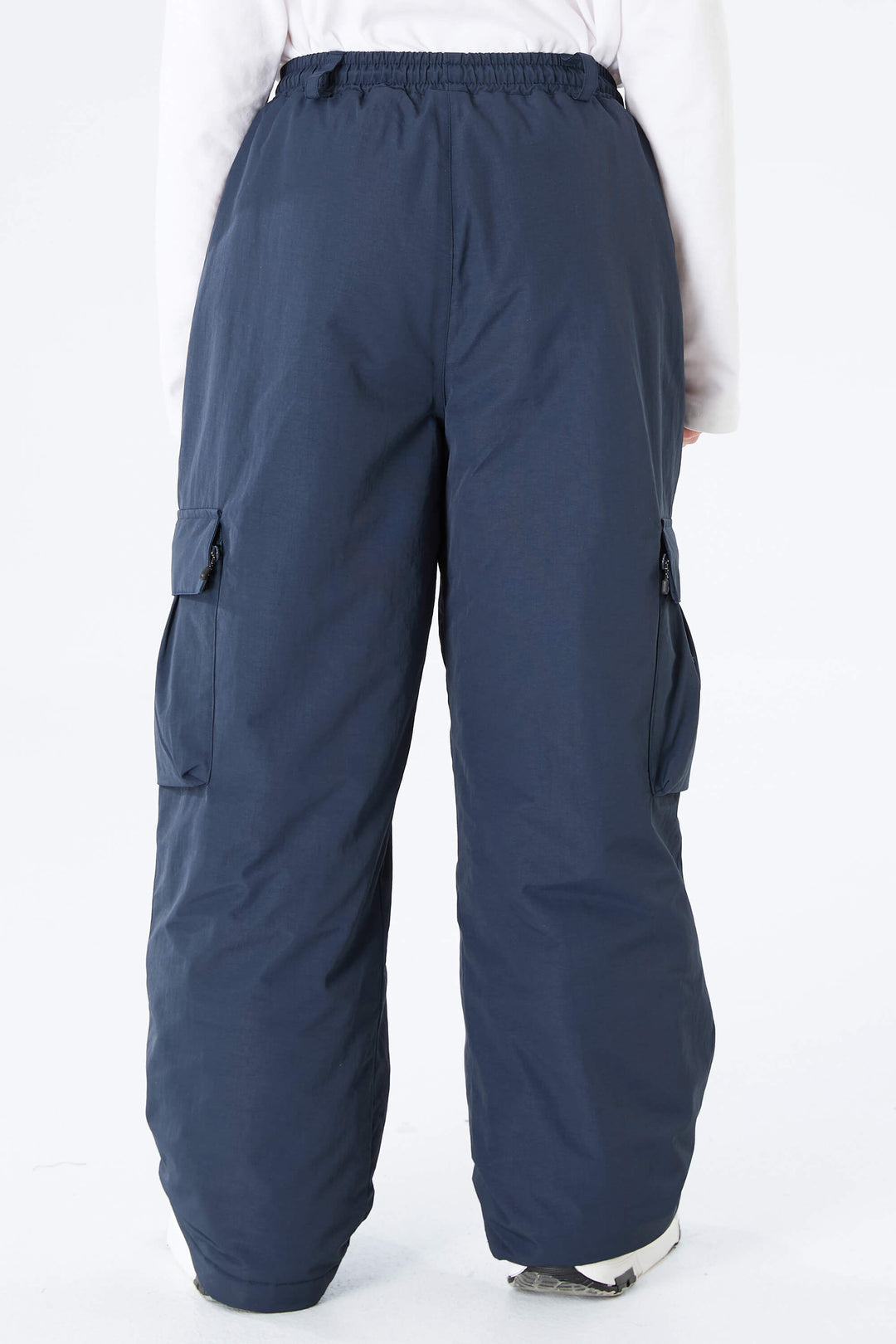 Boys' Navy Blue Utility Baggy Insulated Snow Pants