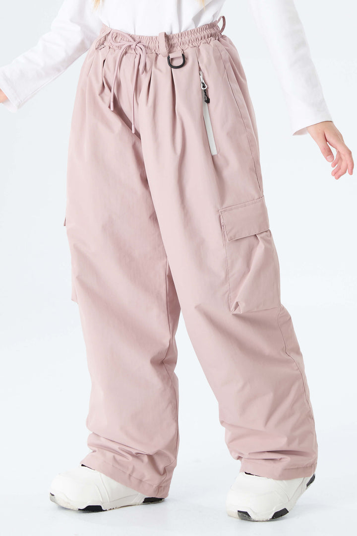 Girls' Lavender Utility Baggy Insulated Snow Pants
